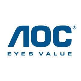 AOC Monitors Logo Vector PNG | AOC Brand Emblem | AOC Display Technology Logo | AOC Eyes Value Tagline Mark