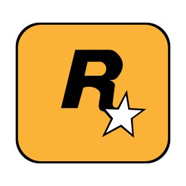 Rockstar Games Logo Vector PNG | Rockstar Games Iconic R Star Emblem | Rockstar Games Yellow Badge Symbol | Rockstar Games Brand Mark for Gaming