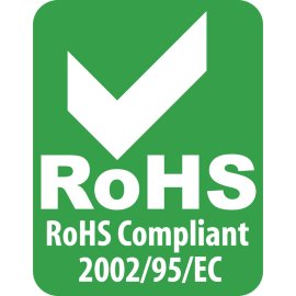 RoHS Compliant 2002/95/EC Logo | Environmental Compliance Mark | Hazardous Substances Restriction Symbol | European Electronics Safety Standard Badge