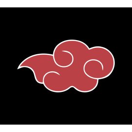 Compete At Com Logo Vector Png | Minimalist Red Cloud Emblem | Stylized Swirling Cloud Icon | Bold Anime‑Inspired Brand Mark