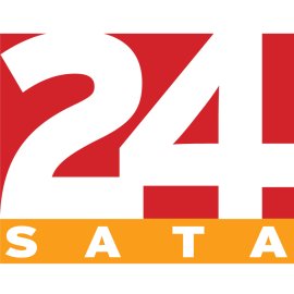 24sata Logo Vector PNG | Bold Croatian News Brand Icon | Modern Red and Orange Media Emblem | 24-Hour Tabloid Newspaper Identity