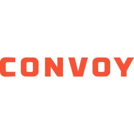 Convoy Logo Vector PNG | Bold Wordmark for Digital Freight Network | Modern Logistics Brand Identity | Minimalist Orange Transportation Logo