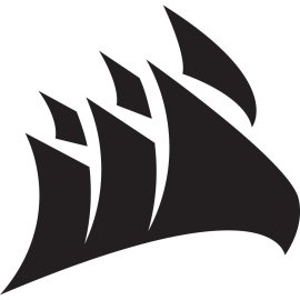 Corsair Logo Vector PNG | Corsair Gaming Emblem | Corsair Stylized Pirate Sail Icon | Corsair High-Performance PC Hardware Brand Mark