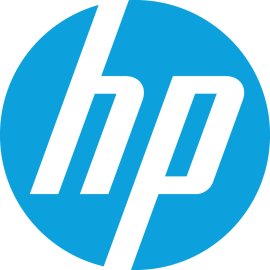 HP Circular Emblem | Minimalist HP Round Logo | Blue HP Brand Icon | HP Technology Badge