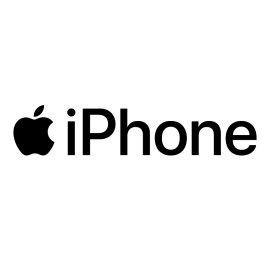 iPhone Logo Vector PNG | Minimalist Apple-inspired smartphone branding | Clean monochrome wordmark with iconic symbol | Modern mobile technology emblem