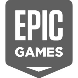 Epic Games Logo Vector PNG | Epic Games Shield Emblem | Epic Games Monochrome Badge | Epic Games Modern Wordmark