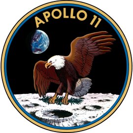 Apollo 11 Mission Emblem | Iconic Lunar Landing Badge | Eagle Landing on the Moon | Historic NASA Space Program Symbol