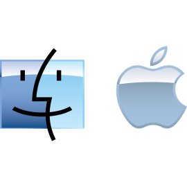 Apple Mac OS logo vector PNG | Classic Macintosh Finder face icon | Iconic Apple computer operating system emblem | Minimalist tech brand symbol