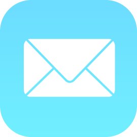Apple Mail iOS Logo Vector PNG | Minimalist Envelope App Icon | Clean Blue Email Interface Symbol | Modern Mobile Communication Badge