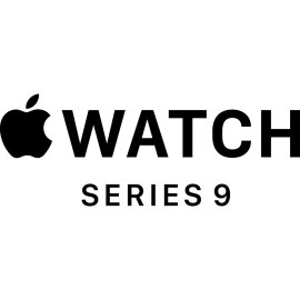 Apple Watch Series 9 GPS Logo Vector PNG | Minimalist smartwatch wordmark with Apple icon | Clean monochrome branding for wearable line | Modern typography emphasizing WATCH and SERIES 9