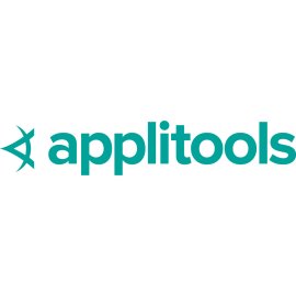 Applitools Logo Vector PNG | Modern teal wordmark with abstract eye symbol | Visual testing and monitoring brand identity | Clean, minimalist technology logo