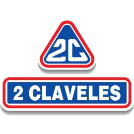 2 Claveles Official Brand Emblem | Modern Blue and Red 2G Triangle Badge | Precision Tools and Scissors Logo Design | Professional Industrial Identity Mark
