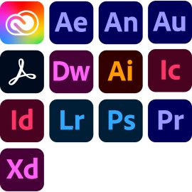 Creative Cloud New Logo Vector Png | Modern Adobe Creative Suite Icon Set | Colorful Gradient Creative Cloud Symbol | Unified Adobe Apps Branding