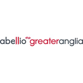 Abellio Greater Anglia Logo Vector PNG | Modern UK Rail Brand Wordmark | Red and Grey Transport Identity | Contemporary Passenger Rail Logo Design