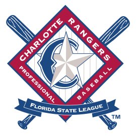 Charlotte Rangers Professional Baseball Emblem | Diamond-Shaped Minor League Baseball Logo | Florida State League Team Crest | Stylized C and Star Baseball Identity