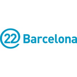 22@ Barcelona logo vector PNG | 22 at Barcelona innovation district emblem | Barcelona 22@ technology district brandmark | 22@ BCN urban transformation identity