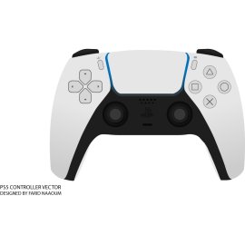 PS5 Controller Logo Vector PNG | DualSense gamepad illustration | Modern PlayStation controller icon | Next‑generation console branding