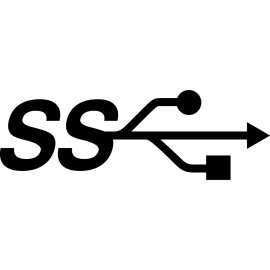 USB SuperSpeed Logo Vector PNG | High-Speed USB SS Symbol | Universal Serial Bus Interface Mark | Modern Data Transfer Icon