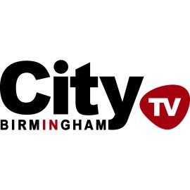 Birmingham City TV Logo Vector PNG | Modern Urban Broadcast Identity | Red Play-Button TV Emblem | Bold City-Centric Media Mark