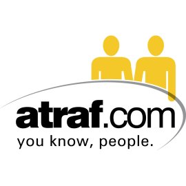 Atraf.com Official Brand Logo Vector | Atraf.com Community Identity Mark | Atraf.com Social Networking Emblem | Atraf.com You Know, People Tagline Logo