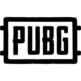 PUBG logo vector PNG | Bold PUBG wordmark emblem | Battle royale game identity | Minimalist framed PUBG insignia