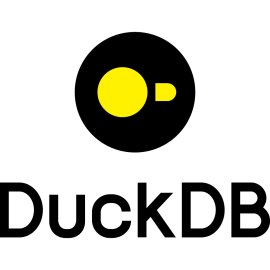 DuckDB Logo Vector PNG | Modern Embedded Database Emblem | Minimalist Yellow and Black Data Icon | Clean Wordmark Technology Branding