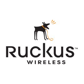 Ruckus Wireless Logo Vector PNG | Dynamic dog mascot wireless emblem | Playful technology brand identity | Bold wordmark with signal symbolism