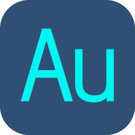 Audition Logo Vector PNG | Minimalist AU Monogram Icon | Modern Audio Editing Emblem | Professional Creative Suite Badge