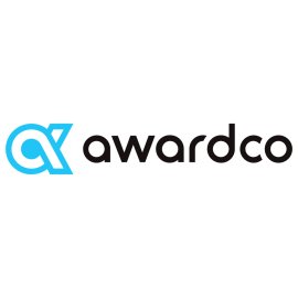 Awardco Logo Vector PNG | Modern Recognition Platform Branding | Minimalist Corporate Identity | Blue Emblem with Bold Wordmark