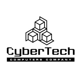CyberTech Logo Vector PNG | CyberTech Computers Company Emblem | Modern Tech Cube Mark | Minimalist Digital Brand Icon