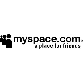 Myspace classic logo vector | Myspace.com social network emblem | A place for friends wordmark | Retro social media branding icon