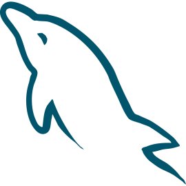 MySQL Dolphin Emblem | Minimalist Database Mascot Icon | Open-Source SQL Server Symbol | Modern Technology Brand Mark