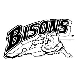 Cytopoint Logo Vector Png|Dynamic sports identity for the Bisons brand|Sliding bison mascot emphasizing motion and energy|Bold wordmark capturing competitive team spirit