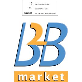 B2B Market Logo Vector PNG | Modern B2B Market Branding Icon | Professional Business-to-Business Market Emblem | Corporate B2B Market Identity Mark