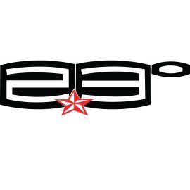 23 Degrees Logo Vector PNG | Bold Contemporary 23 Degrees Emblem | Red Star Accent Brand Mark | Modern Minimalist 23 Degrees Icon