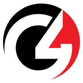 C4 Engineering Technology Logo Vector PNG | Dynamic Circular Tech Emblem | Bold Red, Black and White Monogram | Modern Industrial Innovation Symbol