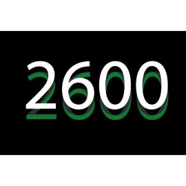 2600 Logo Vector Png | Minimalist numeric wordmark | Hacker culture emblem | Digital counter-inspired design