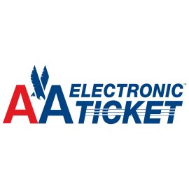 AA Electronic Ticket Logo Vector PNG | American Airlines e‑Ticket Branding | Classic AA Red and Blue Wordmark | Airline Digital Ticketing Emblem