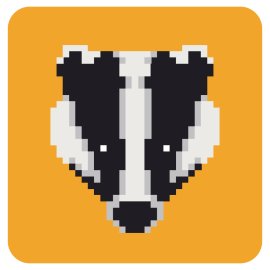 Badger DAO Pixel Badge Logo | Minimalist Crypto Mascot Emblem | DeFi Badger Identity Mark | Retro-Inspired Blockchain Brand Icon