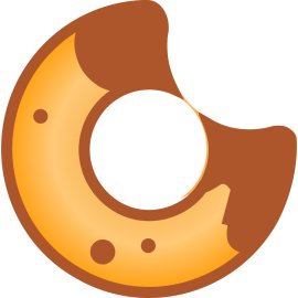 BakeryToken Bake Logo Vector PNG | DeFi Bakery-Themed Crypto Emblem | Circular Bite-Shaped Token Icon | Playful Dessert-Inspired Brand Mark