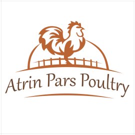 Atrin Pars Poultry Logo Vector PNG | Farm Fresh Chicken Brand Emblem | Rustic Rooster Agribusiness Identity | Organic Poultry Farming Badge
