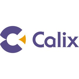 Calix Logo Vector PNG | Modern telecommunications brand emblem | Stylized C monogram with dynamic negative space | Purple and gold technology identity