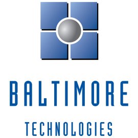 Baltimore Technologies Logo Vector PNG | Modern tech emblem with central sphere | Blue geometric security symbol | Professional corporate identity mark