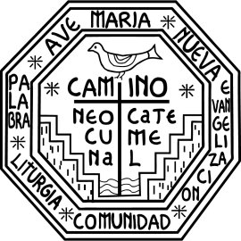 Camino Neocatecumenal Emblem | Octagonal Christian Way of Faith Logo | Symbol of Word, Liturgy, and Community | Iconic Identity of the Neocatechumenal Way