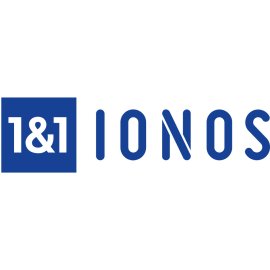 1&1 IONOS logo vector PNG | Modern blue 1&1 IONOS brand mark | Minimalist hosting and cloud logo | Digital infrastructure company emblem