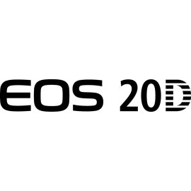 Canon EOS 20D Logo Vector PNG | Professional DSLR camera branding emblem | Minimalist typographic identity for Canon EOS series | Digital imaging and photography technology mark