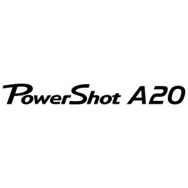 Canon PowerShot A20 Logo Vector PNG | Canon Compact Digital Camera Branding | PowerShot A-Series Identity Mark | Classic Canon A20 Wordmark Design
