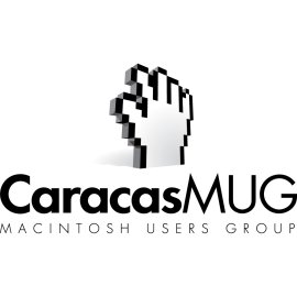 Caracas Macintosh User Group Logo Vector | CaracasMUG pixelated cursor emblem | Modern identity for Caracas Mac community | Minimalist black and white Macintosh users group mark