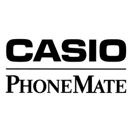 Casio PhoneMate Logo Vector PNG | Classic Telecommunications Branding | Minimalist Black and White Wordmark | Legacy Casio Sub‑Brand Identity