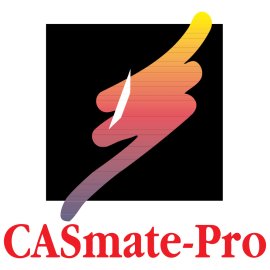 Casmate Pro Logo Vector PNG | CASmate-Pro creative software emblem | Gradient brushstroke CASmate-Pro identity | Professional sign and graphics CASmate-Pro mark